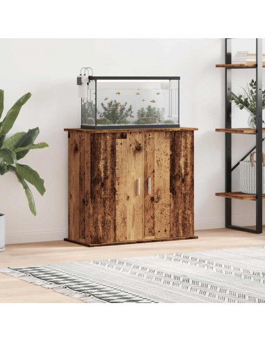Supporto Acquario 81x36x73 cm in Legno Multistrato Legno Antico