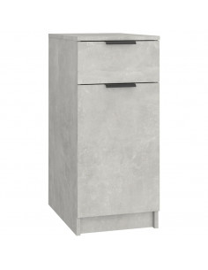 Armadietto da Scrivania Grigio Cemento 33,5x50x75 cm Legno 2