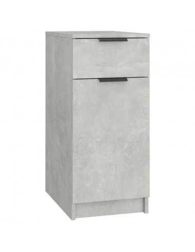 Armadietto da Scrivania Grigio Cemento 33,5x50x75 cm Legno