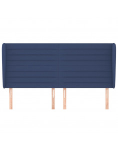 Testiera ad Orecchio Blu 163x23x118/128 cm in Tessuto 2
