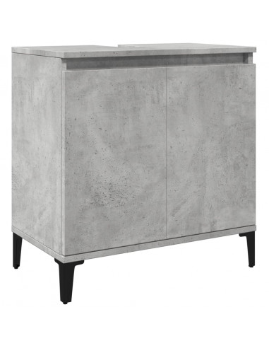 Mobile Lavabo Grigio Cemento 58x33x60 cm in Legno Multistrato