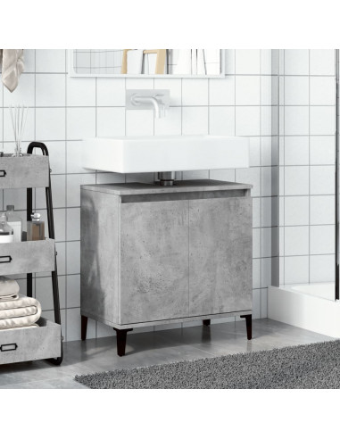 Mobile Lavabo Grigio Cemento 58x33x60 cm in Legno Multistrato
