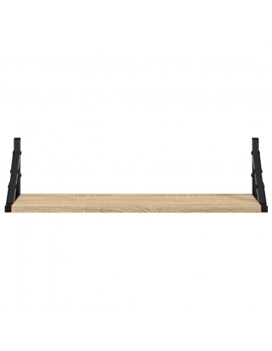 Mensole da Parete 2pz Rovere Sonoma 60x15x15,5 cm