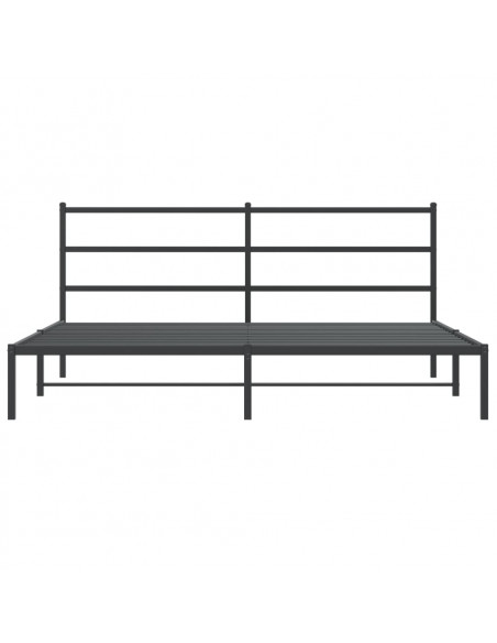 Giroletto con Testiera in Metallo Nero 193x203 cm