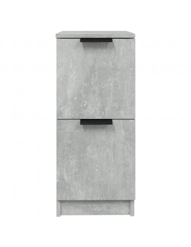 Credenze 2 pz Grigio Cemento 30x30x70 cm in Legno Multistrato