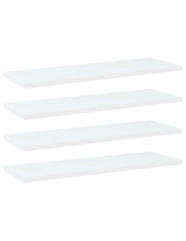 Ripiani per Libreria 4pz Bianchi 60x20x1,5 cm Legno Multistrato