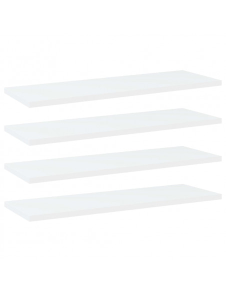 Ripiani per Libreria 4pz Bianchi 60x20x1,5 cm Legno Multistrato