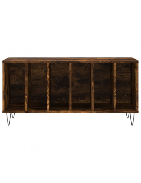 Mobile Porta Dischi Rovere Fumo 100x38x48 cm Legno Multistrato