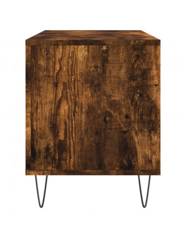 Mobile Porta Dischi Rovere Fumo 100x38x48 cm Legno Multistrato