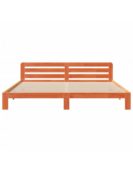 Letto senza Materasso Marrone Cera 180x200 cm in Legno di Pino