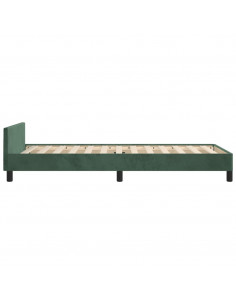 Giroletto con Testiera Verde Scuro 80x200 cm in Velluto 2