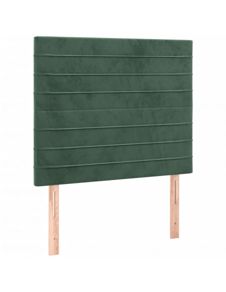 Giroletto con Testiera Verde Scuro 80x200 cm in Velluto
