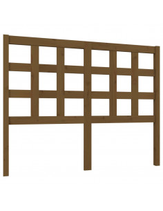 Testiera per Letto Marrone Miele 125,5x4x100cm in Pino Massello 2