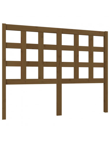 Testiera per Letto Marrone Miele 125,5x4x100cm in Pino Massello