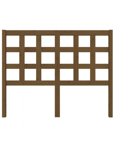 Testiera per Letto Marrone Miele 125,5x4x100cm in Pino Massello