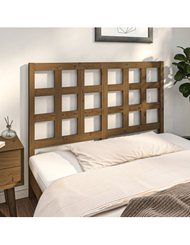 Testiera per Letto Marrone Miele 125,5x4x100cm in Pino Massello