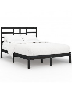 Giroletto Nero in Legno Massello 140x190 cm 2