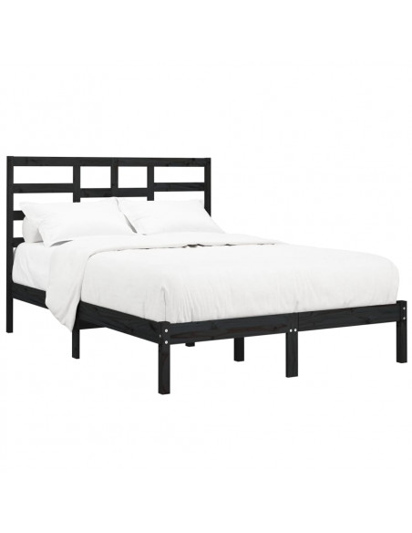Giroletto Nero in Legno Massello 140x190 cm