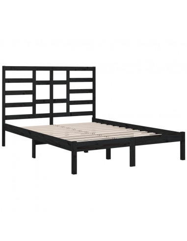 Giroletto Nero in Legno Massello 140x190 cm