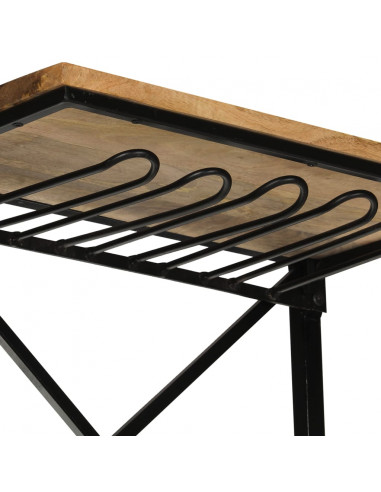 Cantinetta per Vini a Trattore Bianca 49x31x172 cm Mango Grezzo