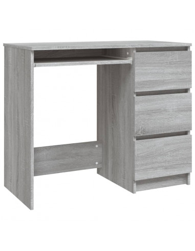 Scrivania Grigio Sonoma 90x45x76 cm in Legno Multistrato