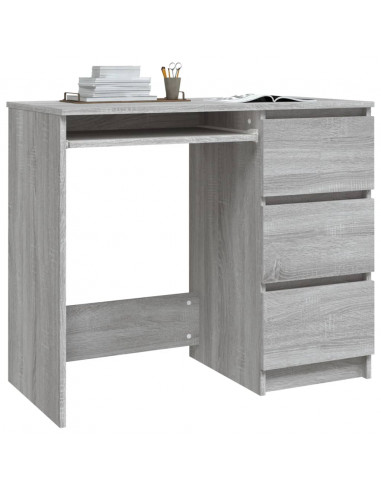Scrivania Grigio Sonoma 90x45x76 cm in Legno Multistrato