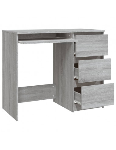 Scrivania Grigio Sonoma 90x45x76 cm in Legno Multistrato