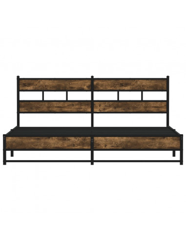 Giroletto senza Materaso in Metallo Rovere Fumo 180x200 cm