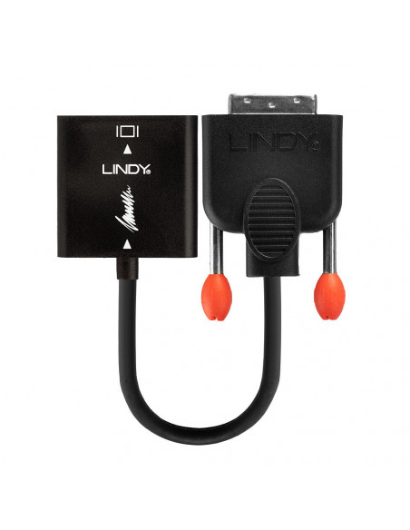 Lindy 38189 cavo e adattatore video 0,1 m DVI-D VGA (D-Sub) Nero