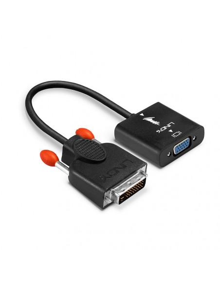 Lindy 38189 cavo e adattatore video 0,1 m DVI-D VGA (D-Sub) Nero