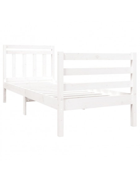 Giroletto Bianco 90x190 cm Single in Legno Massello