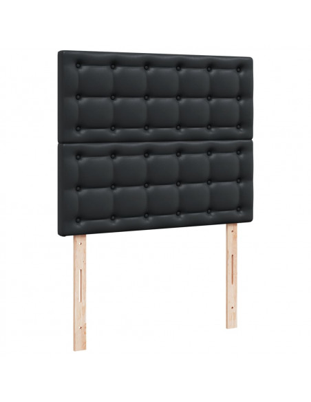 Giroletto a Molle con Materasso Nero 120x200 cm in Similpelle