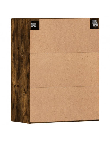 Armadietti a Parete 2 pz Rovere Fumo in Legno Multistrato