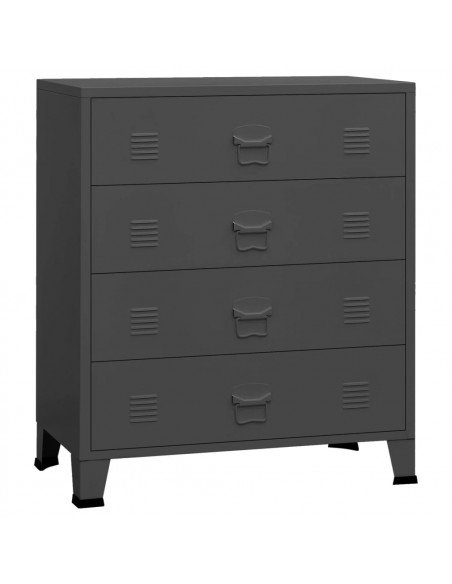 Cassettiera Industriale Antracite 78x40x93 cm in Metallo