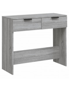 Tavolino Consolle Grigio Sonoma 90x36x75 cm Legno Multistrato 2