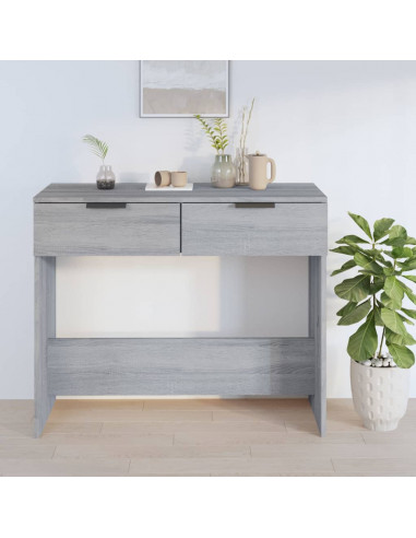 Tavolino Consolle Grigio Sonoma 90x36x75 cm Legno Multistrato