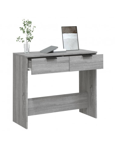 Tavolino Consolle Grigio Sonoma 90x36x75 cm Legno Multistrato