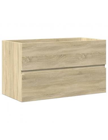 Set Mobili da Bagno 3 pz Rovere Sonoma in Legno Multistrato