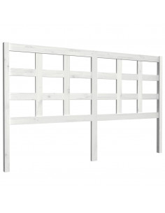 Testiera per Letto Bianca 165,5x4x100 cm Legno Massello di Pino 2