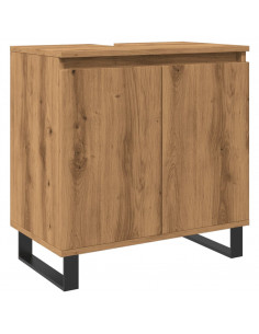 Mobile da Bagno Rovere Artigianale 58x33x60 cm in Truciolato 2