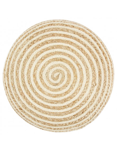 Pouf Lavorato a Mano 45x30 cm in Juta