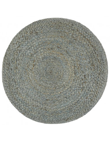 Pouf Lavorato a Mano 45x30 cm Verde Oliva in Juta