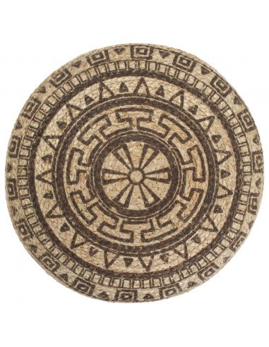 Pouf Lavorato a Mano Marrone 45x30 cm in Juta