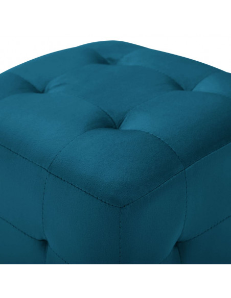 Pouf 2 pz Blu 30x30x30 cm in Velluto