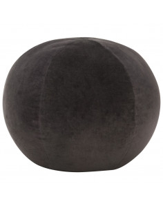 Pouf in Velluto di Cotone 50x35 cm Antracite 2