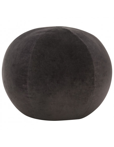 Pouf in Velluto di Cotone 50x35 cm Antracite