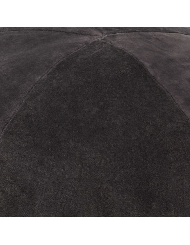 Pouf in Velluto di Cotone 50x35 cm Antracite