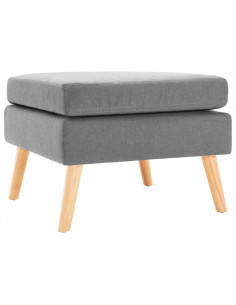 Poggiapiedi Grigio Chiaro in Tessuto 2