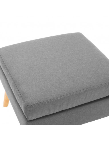 Poggiapiedi Grigio Chiaro in Tessuto