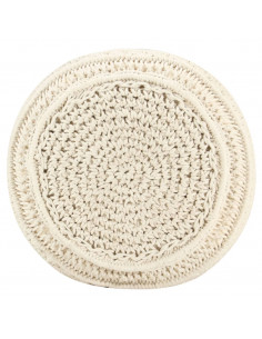 Pouf Lavorato a Mano in Macramé 45x30 cm in Cotone 2